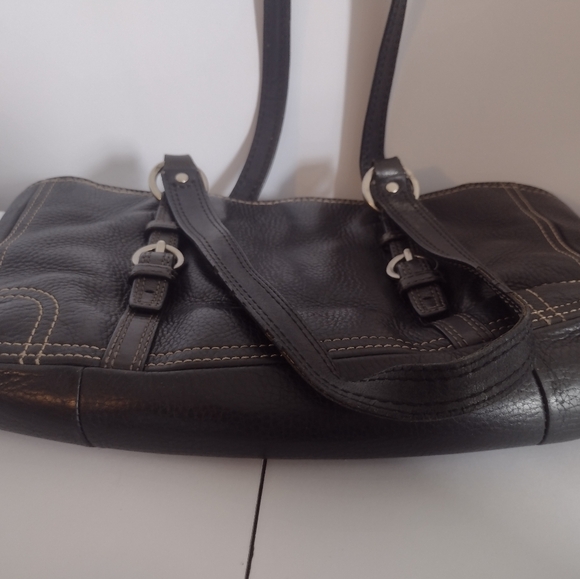 Coach Chelsea Leather Tote Bag Black Handbag Vintage - Picture 4 of 10